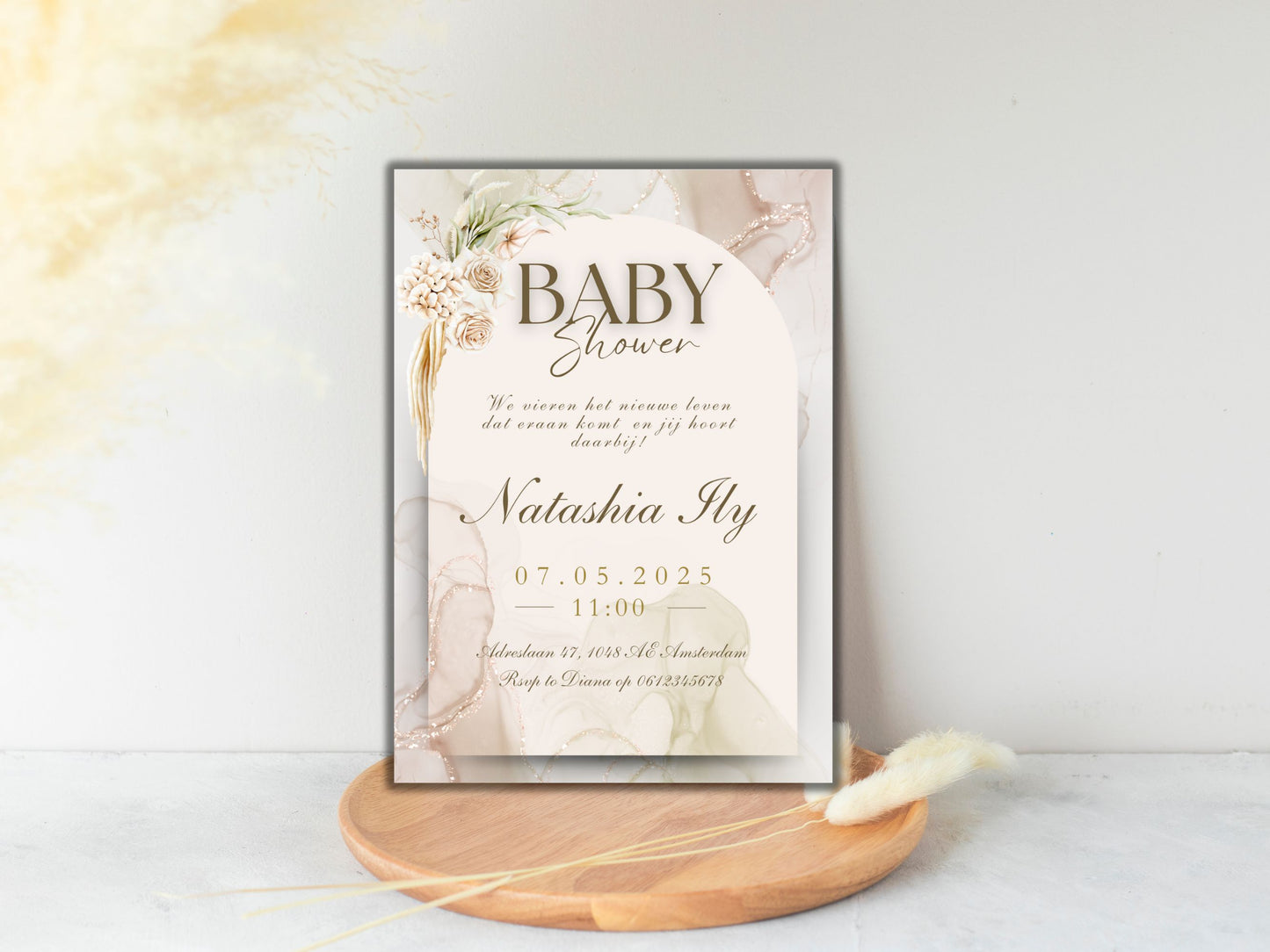Babyshower uitnodiging
