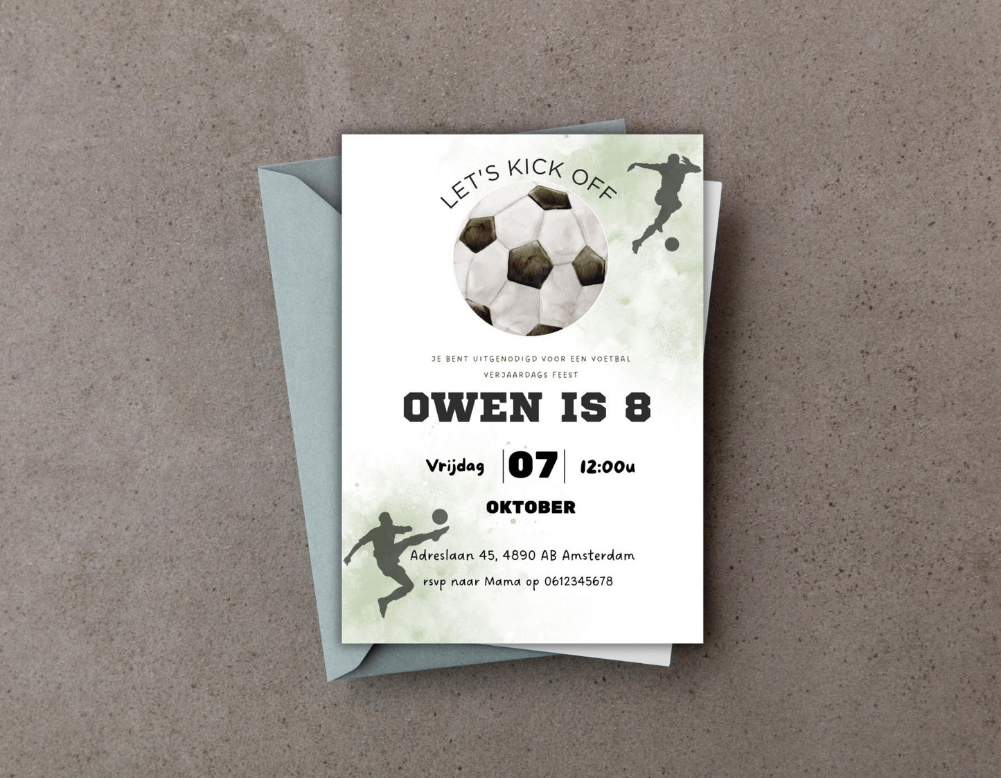 Verjaardag uitnodiging voetbal