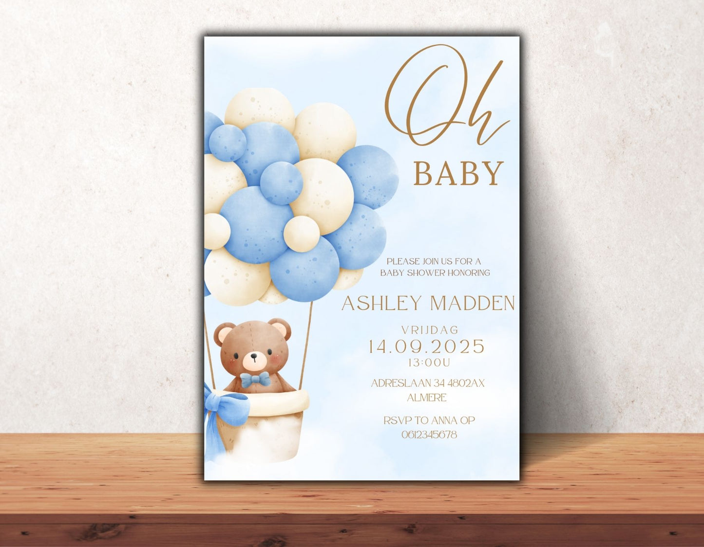 Teddybear uitnodiging