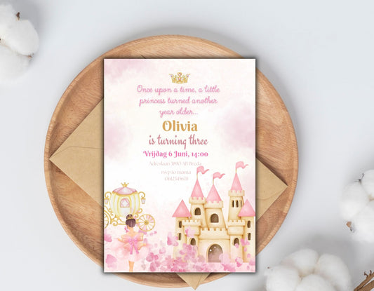 Verjaardags uitnodiging Prinses