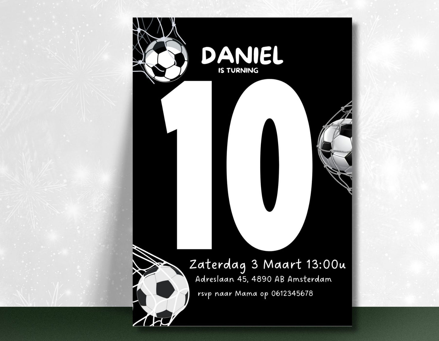 Verjaardag uitnodiging voetbal