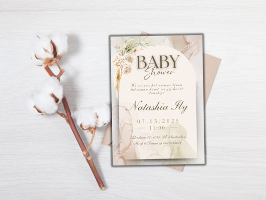Babyshower uitnodiging