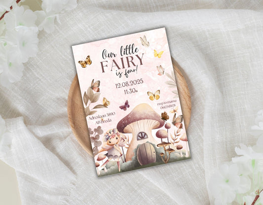 Verjaardagsuitnodiging Our litte Fairy