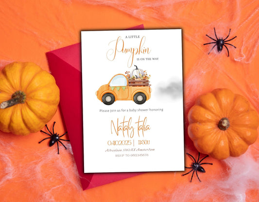Babyshower Uitnodiging pumpkin