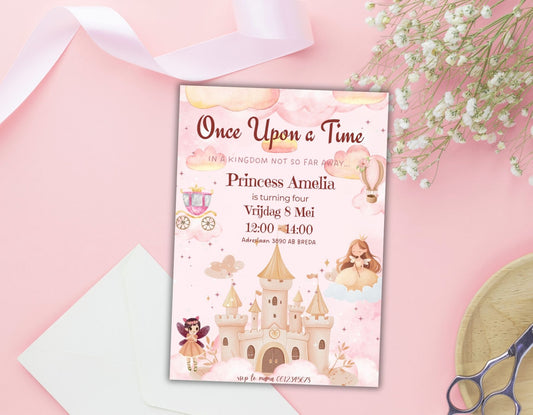Verjaardags uitnodiging Prinses