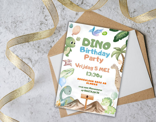 dino uitnodiging verjaardag